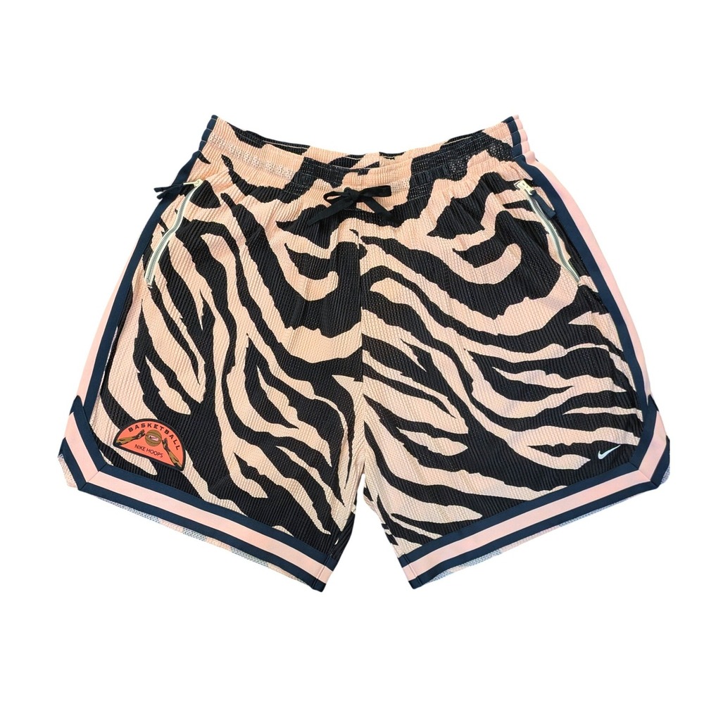 Nike Mens Dri-FIT DNA Basketball Shorts Tiger Zebra Print Pink 10" 4XL Size 42